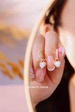 Heart Shape Drop Earrings ( wihtout Huggies ) - Infinite Gems Limited