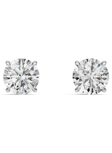 Round Shape Stud Earrings - 4 Prongs Martini Setting - Infinite Gems Limited