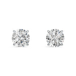 Round Shape Stud Earrings - 4 Prongs Martini Setting - Infinite Gems Limited