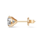 Round Shape Stud Earrings - 4 Prongs Martini Setting - Infinite Gems Limited