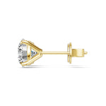 Round Shape Stud Earrings - 4 Prongs Martini Setting - Infinite Gems Limited