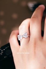 Ladies Bowtie Heart Shape Ring - Infinite Gems Limited