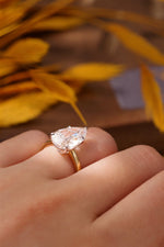 Modified Pear Lab Diamond Solitaire Ring - Low Setting - Infinite Gems Limited