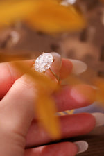 Oval Lab Diamond Solitaire Ring - High Setting with Hidden Halo - Infinite Gems Limited