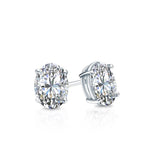 Oval Lab Diamond Stud Earrings - Infinite Gems Limited