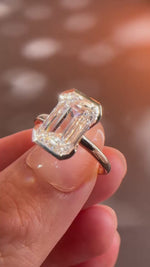 Emerald Diamond in Bezel Setting