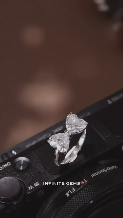 Ladies Bowtie Heart Shape Ring