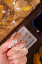 Radiant Shape Ring - Plain Band with Compass Prong Setting - Infinite Gems Limited