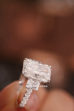 Radiant Shape Ring - Radiant 3 Stone Setting - Infinite Gems Limited