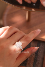 Radiant Shape Ring - Radiant 3 Stone Setting - Infinite Gems Limited