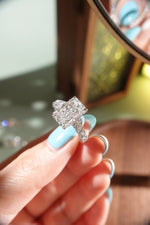Radiant Shape Ring - Three Stone Full Pavé Setting - Infinite Gems Limited