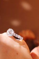 Round Shape Solitaire Ring - Full Round Eternity Setting - Infinite Gems Limited