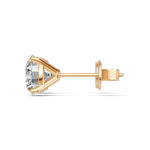 Round Shape Stud Earrings - 4 Prongs Martini Setting - Infinite Gems Limited