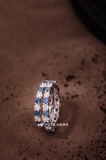 Sapphire x Lab Diamond Eterntiy Ring - Infinite Gems Limited