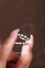 Sapphire x Lab Diamond Eterntiy Ring - Infinite Gems Limited