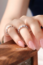 Sapphire x Lab Diamond Eterntiy Ring - Infinite Gems Limited